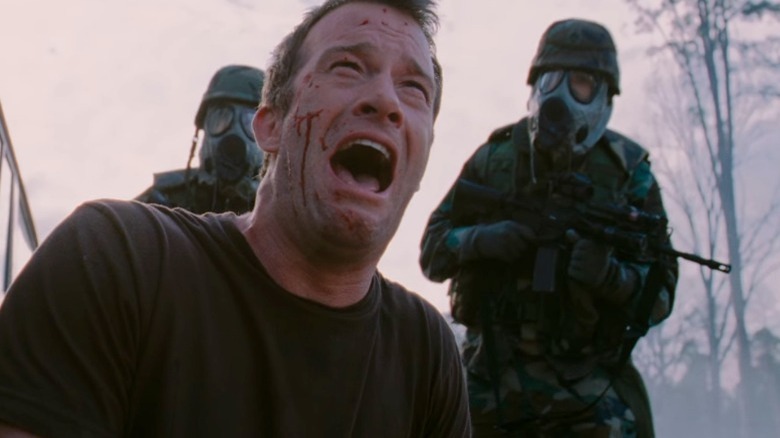 David screaming in anguish in The Mist