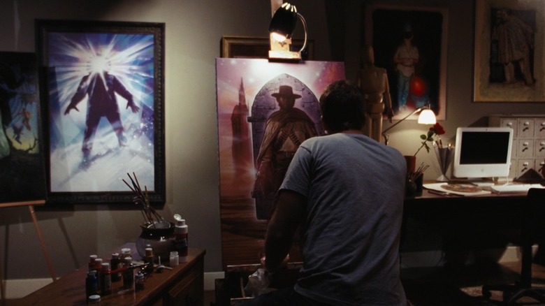 Thomas Jane as David Drayton in the filmed opening of The Mist