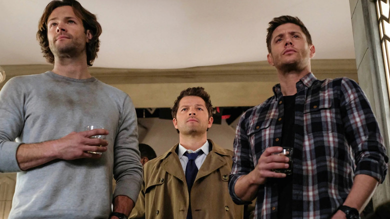 Jared Padalecki, Jensen Ackles and Misha Collins in Supernatural =