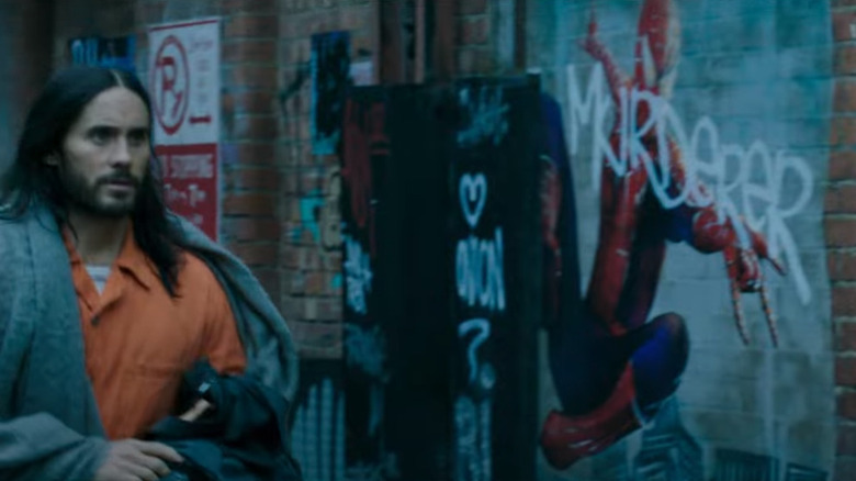 Morbius Spider-Man graffiti