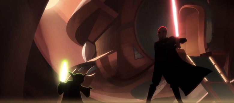 Animated Yoda vs Dooku Fight