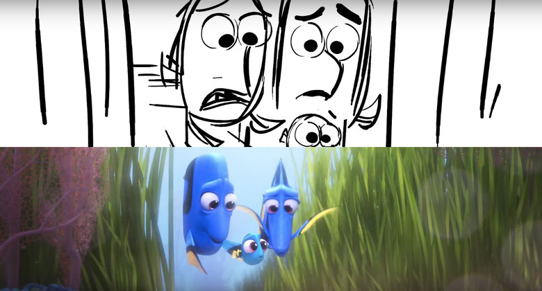 Finding Dory Storyboard Comparison