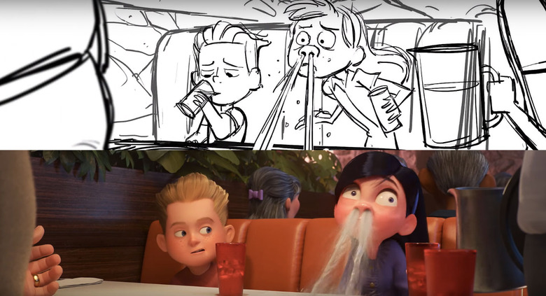 Incredibles 2 Storyboard Comparison