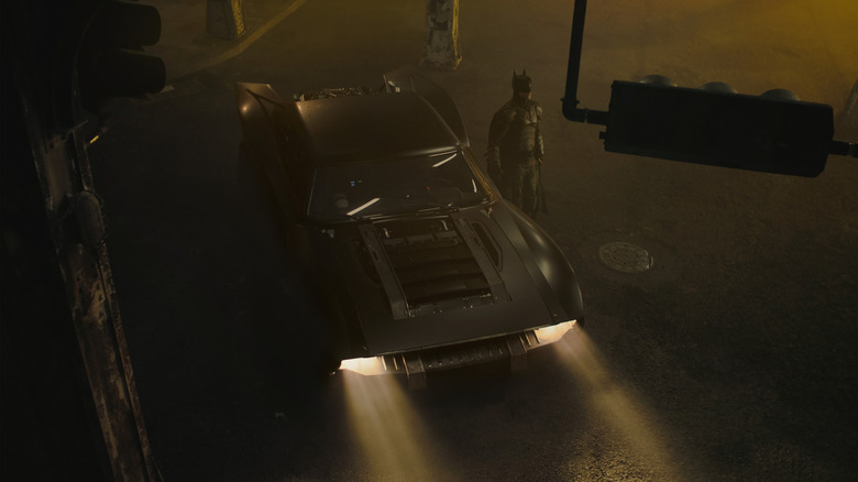 the Batmobile in The Batman