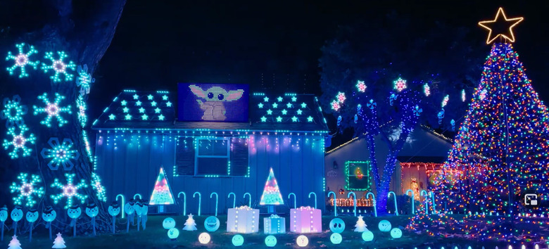 Disco Star Wars Christmas Lights Display