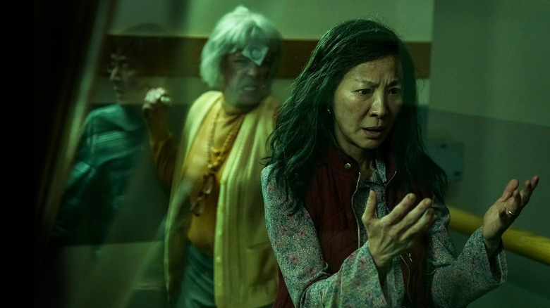 Ke Huy Quan, Jamie Lee Curtis, and Michelle Yeoh in Everything Everywhere All at Once