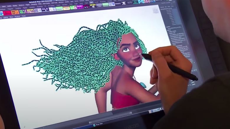 Moana Hair Animation