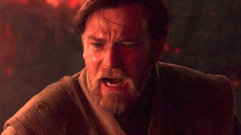 Obi-Wan distraught in Star Wars: Episode III - Revenge of the Sith