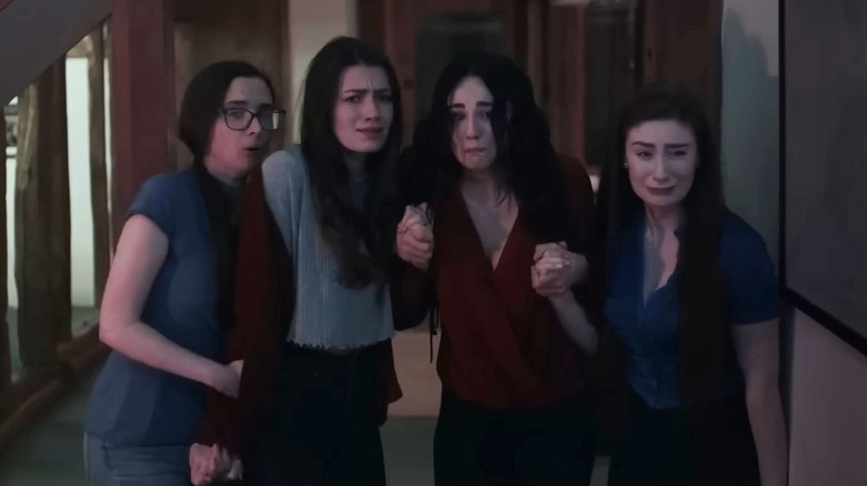Girls crying in Winnie-the-Pooh: Blood and Honey