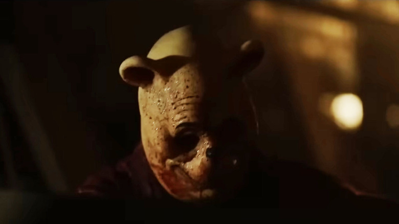 Pooh Bear with blood splattered on his face