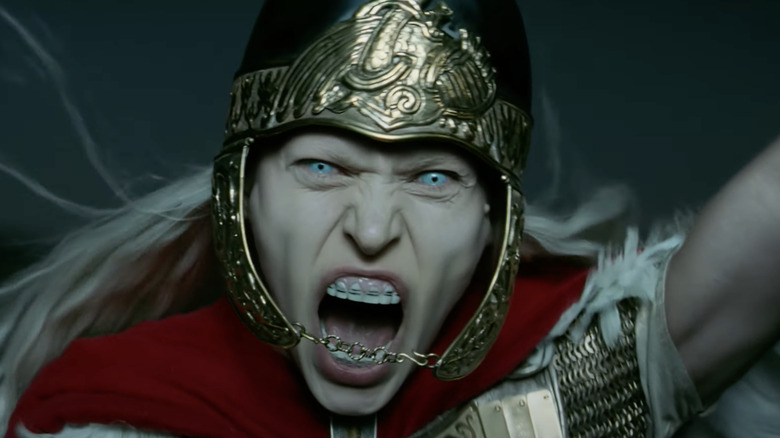 Northman warrior riding a horse