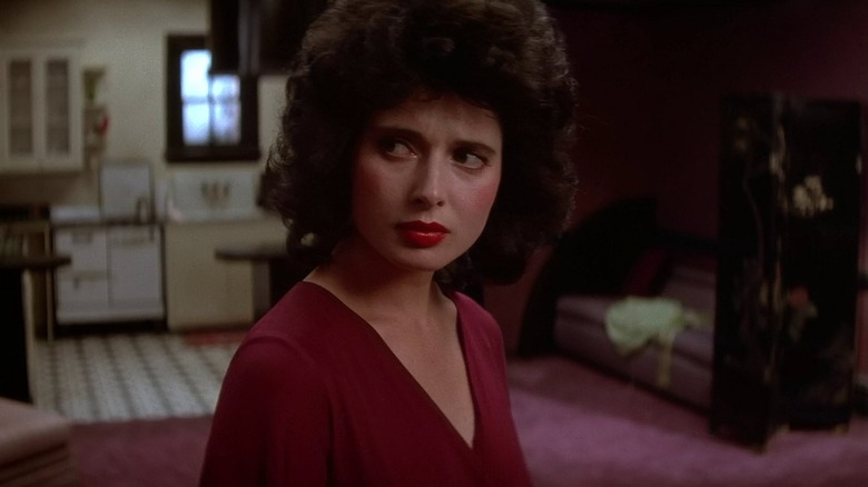 Dorothy inside her apartment in Blue Velvet