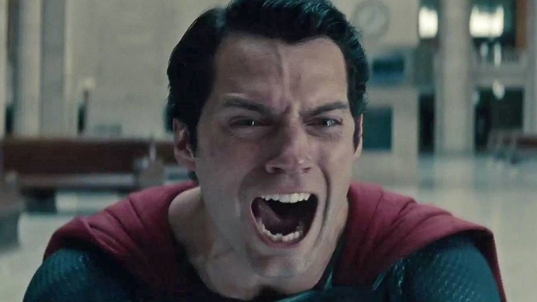 Superman screams