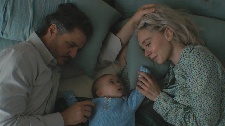 Sue Storm holding baby Franklin in Fantastic Four: First Steps