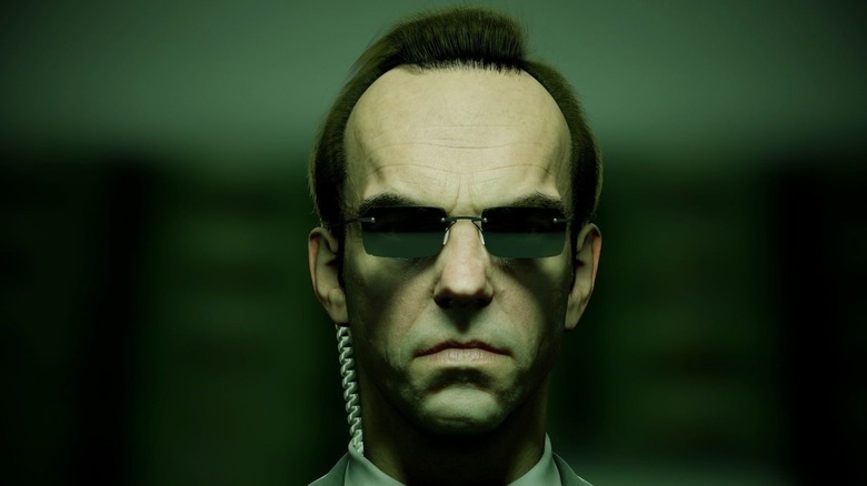 Agent Smith Matrix wears glasses