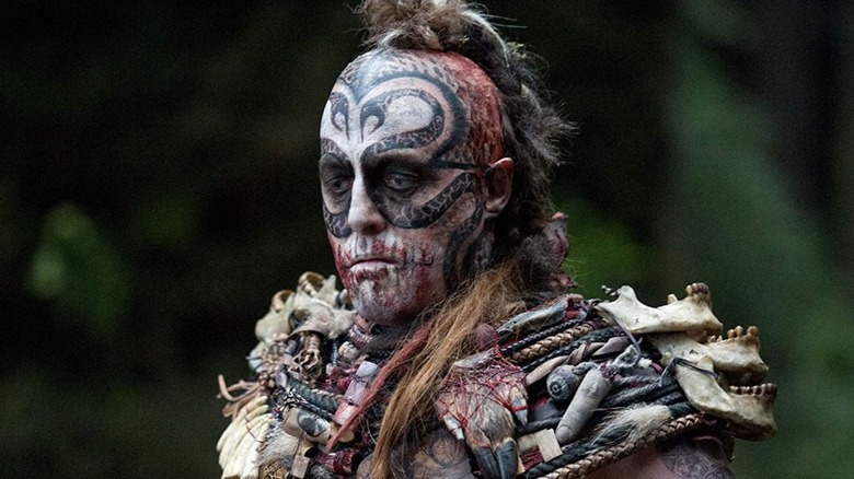 Hugh Grant as cannibal leader
