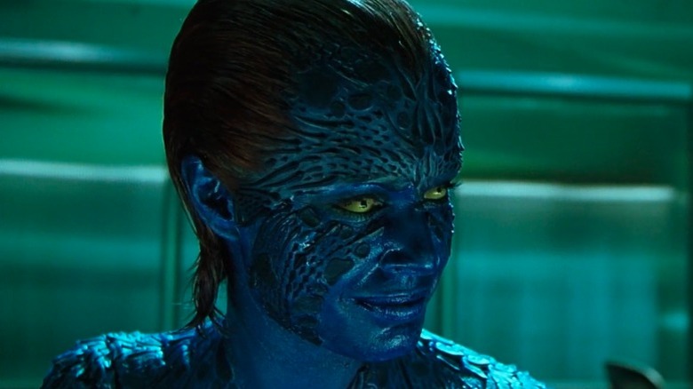 Mystique smiling