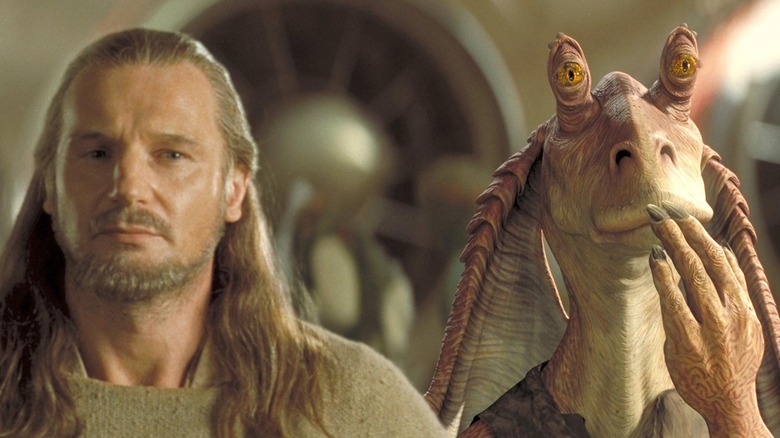 Qui Gon and Jar Jar