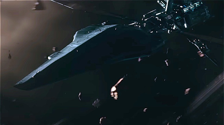 Spaceship crashes into meteor shower