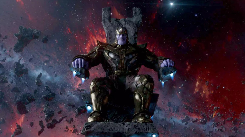 Josh Brolin as Thanos on throne