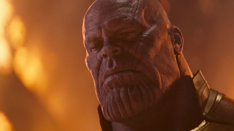 Thanos looking morose