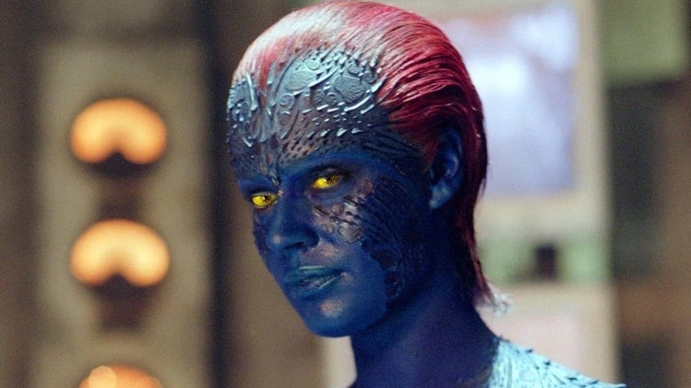 Mystique grinning