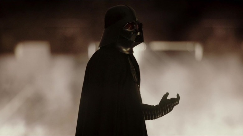 Darth Vader after Force choking Orson Krennic in Rogue One: A Star Wars Story