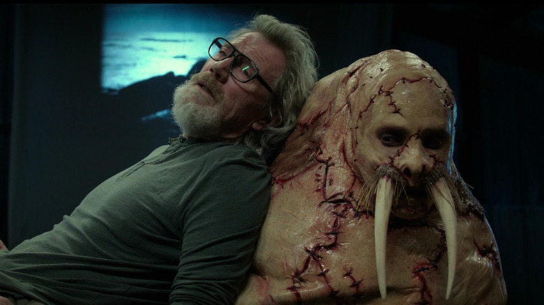 Michael Parks and Justin Long in "Tusk"