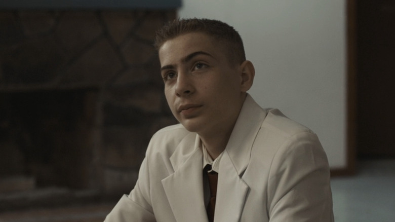 Jacob Tremblay's Joe Kane looks up as he sits at a table in Sovereign