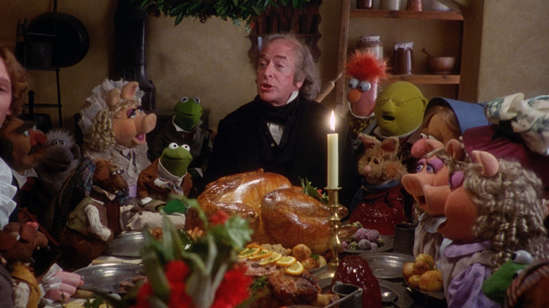 The cast of The Muppet Christmas Carol singing When Love is Found