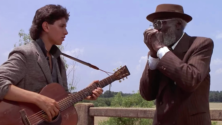 Eugene "Lightning Boy" and Willie Brown play blues in Crossroads