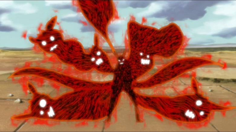 Naruto Shippuden possessed naruto fox spirit scowls