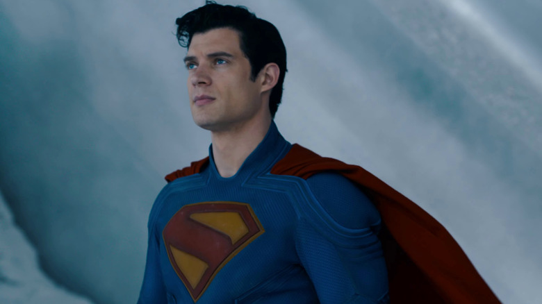 David Cornsuim in the role of Superman stands in the isolation castle in Superman