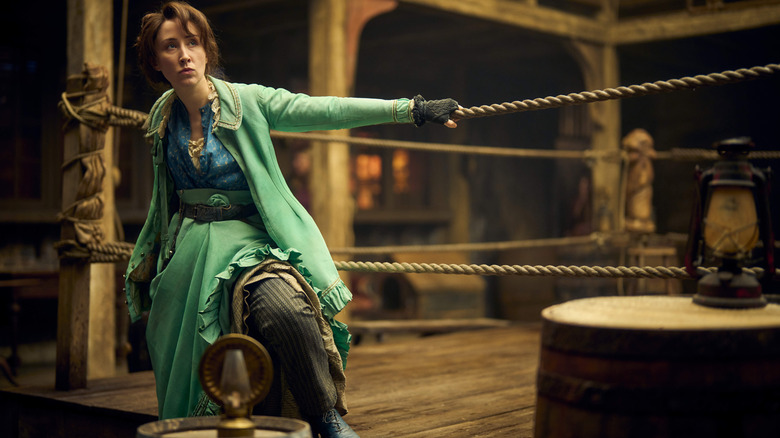 Erin Doherty as Mary Carr leaning against the ropes from a boxing ring in A Thousand Blows