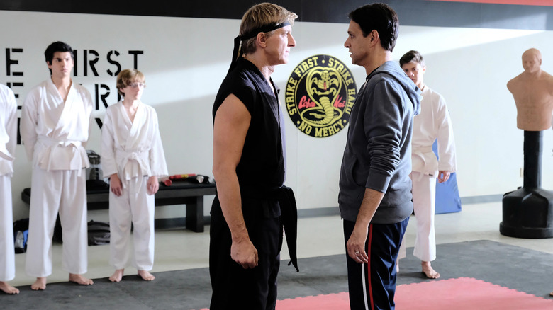 Ralph Macchio and William Zabka face off in Cobra Kai