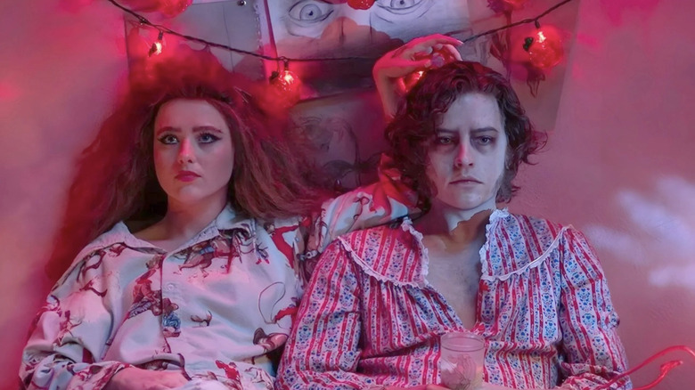 Lisa and the Creature in bed in Lisa Frankenstein