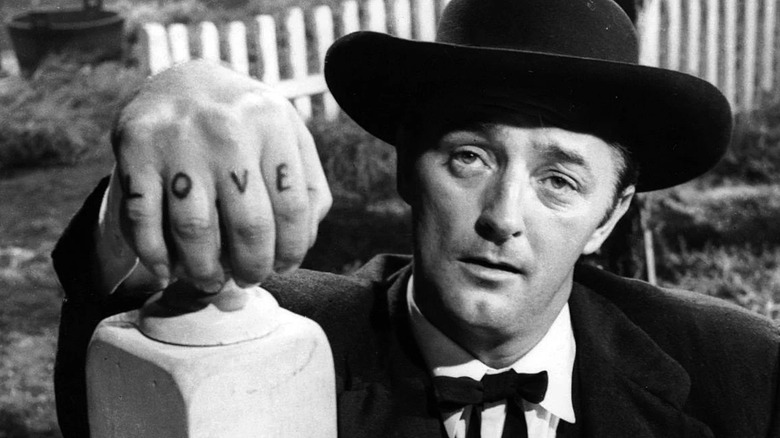 The Night of the Hunter Robert Mitchum LOVE tattoo