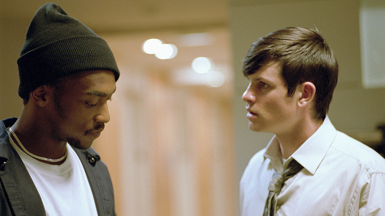 Anthony Mackie as K-Luv and Ben Crowley as Nick Wade in Spike Lee's Sucker Free City