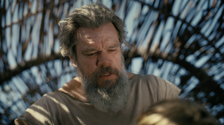 Odysseus with a long beard in The Odyssey (2026)