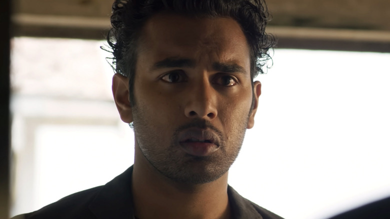 Himesh Patel's Jack Malik is seen against a clear sky in Yesterday