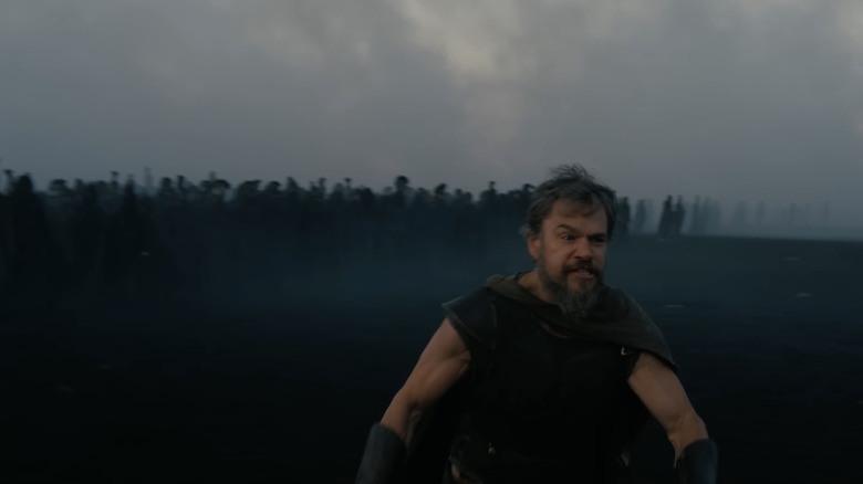 Matt Damon as Odysseus leads an army in The Odyssey (2026)