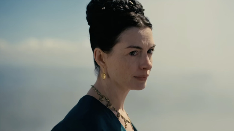 Penelope looking concerned in The Odyssey