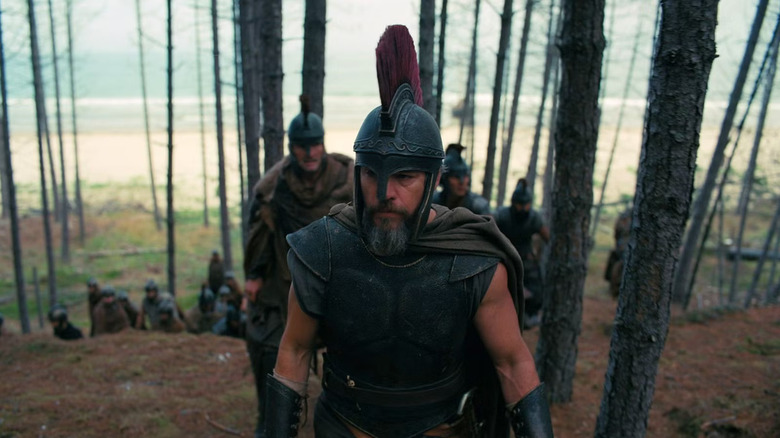 Odysseus ventures into the woods with his men in The Odyssey