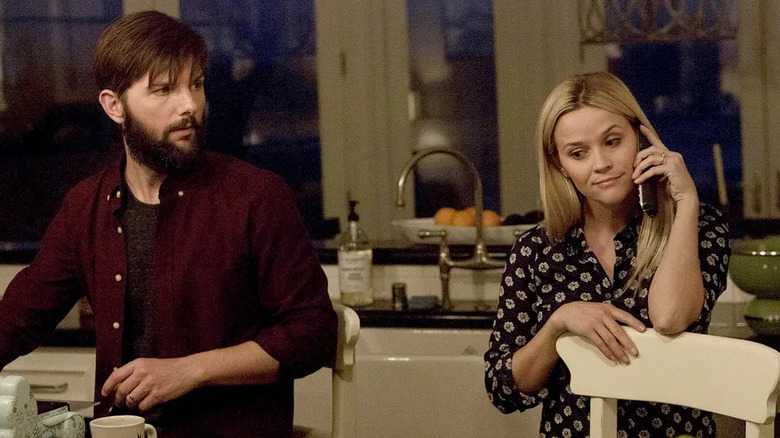 Ed and Madeline in their kitchen on Big Little Lies