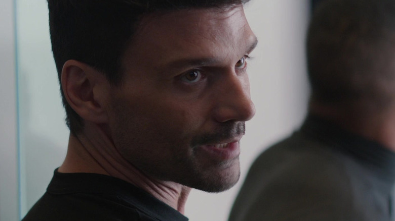 Frank Grillo as Brock Rumlow looking to his right in Captain America: The Winter Soldier