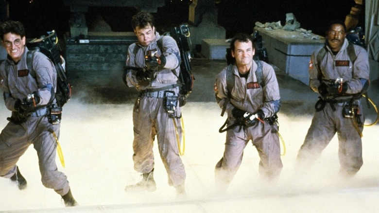 The Ghostbusters in their final battle.