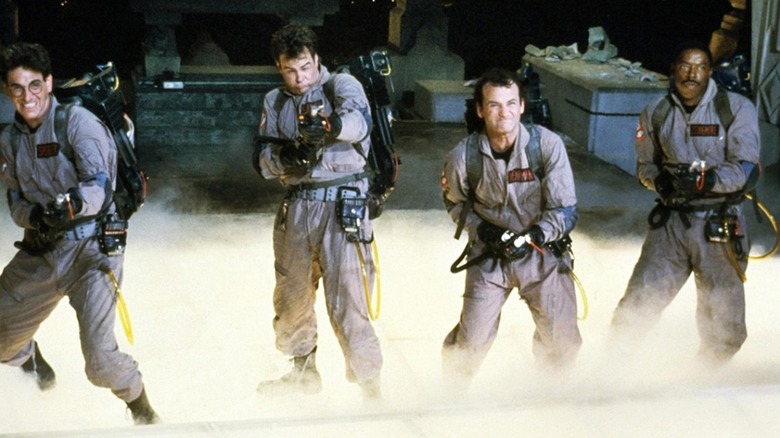 The Ghostbusters in their final battle.