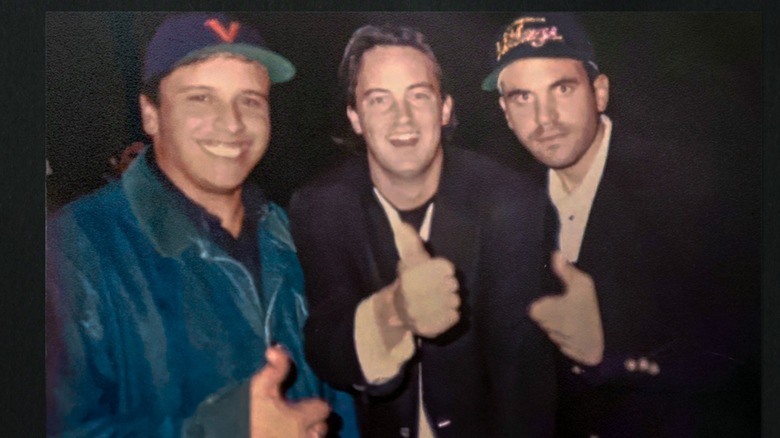 David Pressman Matthew Perry and Roger Castillo posing for a picture together