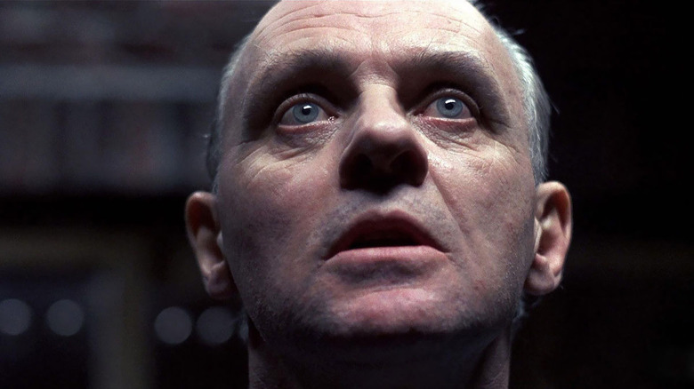 Hannibal Lecter looks skyward in The Silence of the Lambs