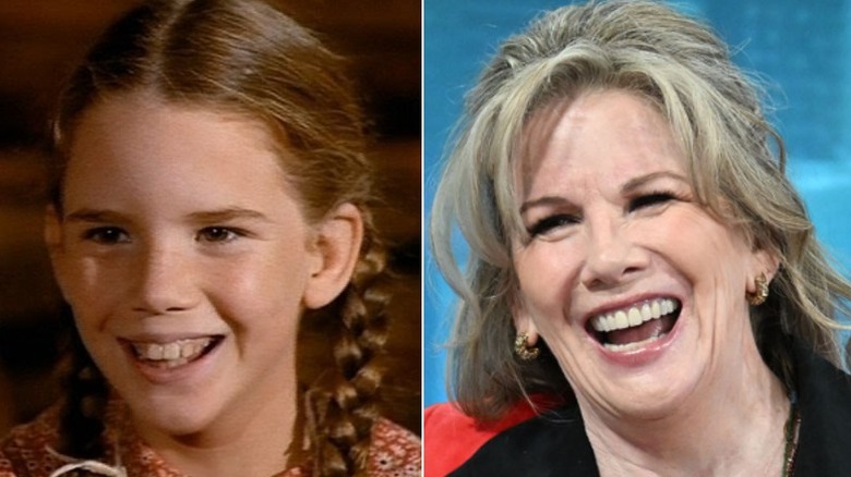 Laura Ingalls on Little House on the Prairie and Melissa Gilbert smiling